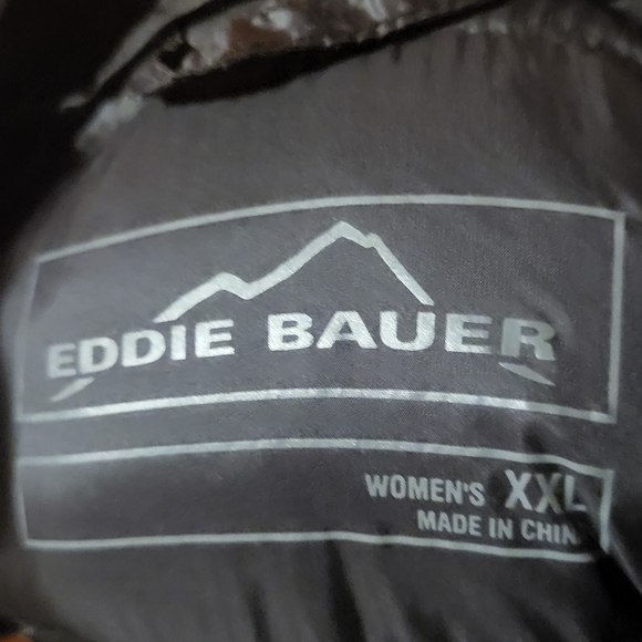 Eddie Bauer Womens EB650 Black Down Packable Puffer Mid Length Jacket Size 2XL - Picture 5 of 7